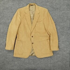 Vintage Westchester Blazer Mens 40 Tan Suede 2 Button Sport Coat Union Made